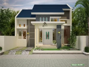 desain rumah 1 lantai type 72 lebar 8 meter minimalis