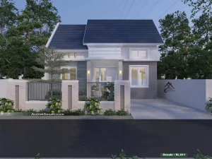 desain rumah kecil type 54 minimalis 1 lantai fasad cantik