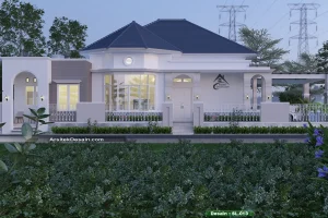 desain rumah klasik modern 1 lantai hook mewah di subang fasad hunian cantik