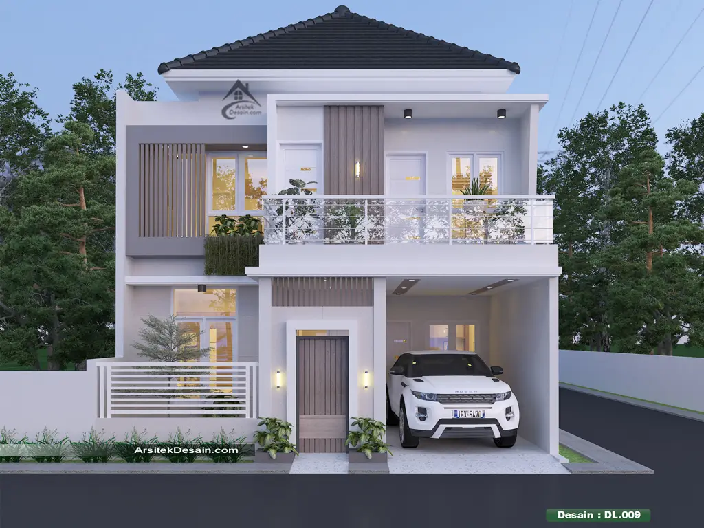 desain rumah minimalis 2 lantai ukuran 8x11 meter modern