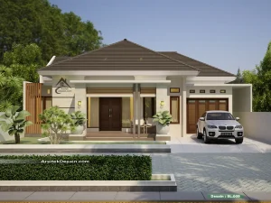gambar desain rumah type 150 minimalis 1 lantai lebar 14 meter