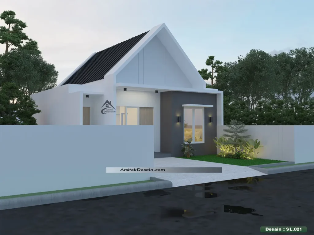 gambar desain rumah 1 lantai scandinavian ukuran lebar 8 x 15 meter minimalis